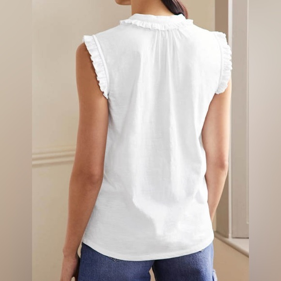 Boden Daphne Frilly Sleeveless Top - Picture 3 of 9